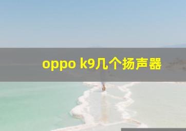 oppo k9几个扬声器